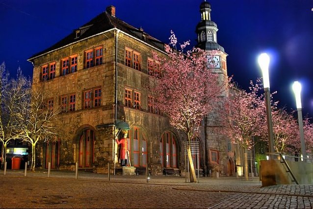 Bild: Nordh&auml;user Rauhaus bei Nacht