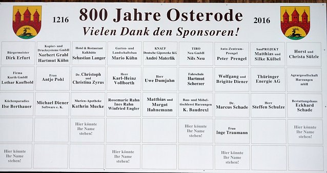 Bild: Spendentafel