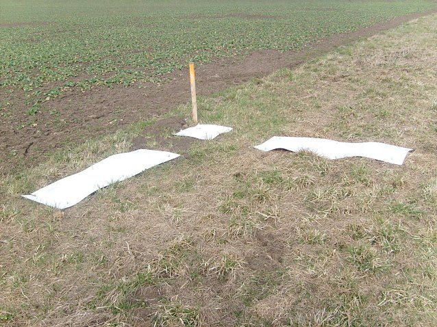 Bild: Signalmarken f&uuml;r Vermessungsfl&uuml;ge in Nordth&uuml;ringen - bitte in Ruhe lassen