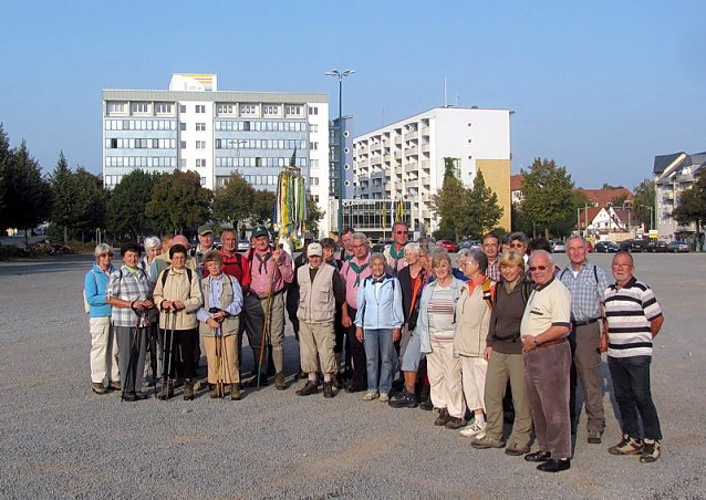 Bild: Treffpunkt f&uuml;r die Wandergruppe 1 ist am 6. M&auml;rz der August-Bebel-Platz.