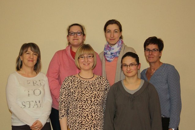 Bild: v. l. n. r. : Ines Stolze (Beisitzerin), Anita H&ouml;fig (Stellvertretende Vorsitzende), Christiane Steinmetz (Schriftf&uuml;hrerin),  Melanie Baum (Vorsitzende), Claudia Fabian (Kassenwartin), Cornelia Riemekasten (Beisitzerin)