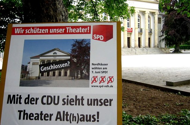 Bild: Aufsteller der SPD