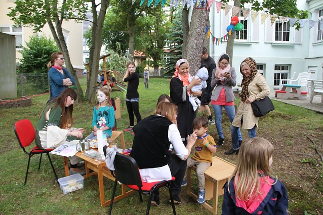 Bild: Jede Menge Aktionen und viele fr&ouml;hliche Kinder auf dem Sommerfest des Nordh&auml;user Familienzentrums 