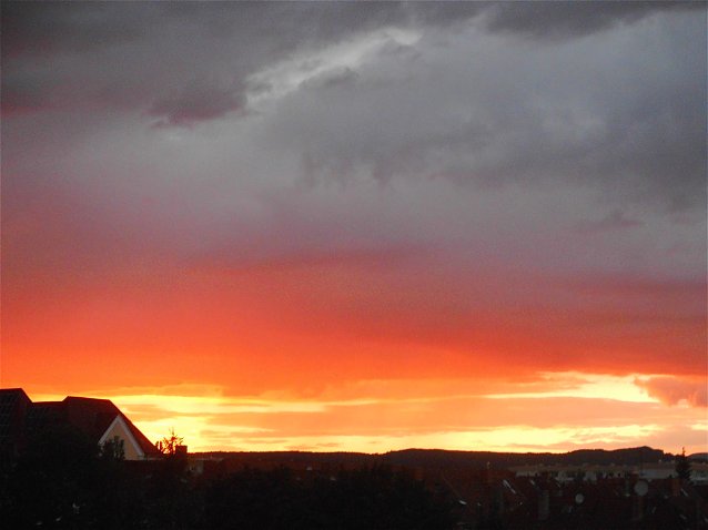 Bild: Rote Stunde am Nordh&auml;user Abendhimmel