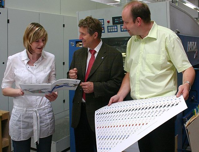 Bild: Besuch in Druckerei