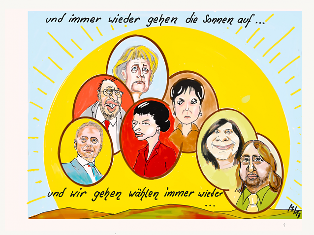 Bild: W&auml;hlen, w&auml;hlen, w&auml;hlen, wen soll man nur w&auml;hlen?