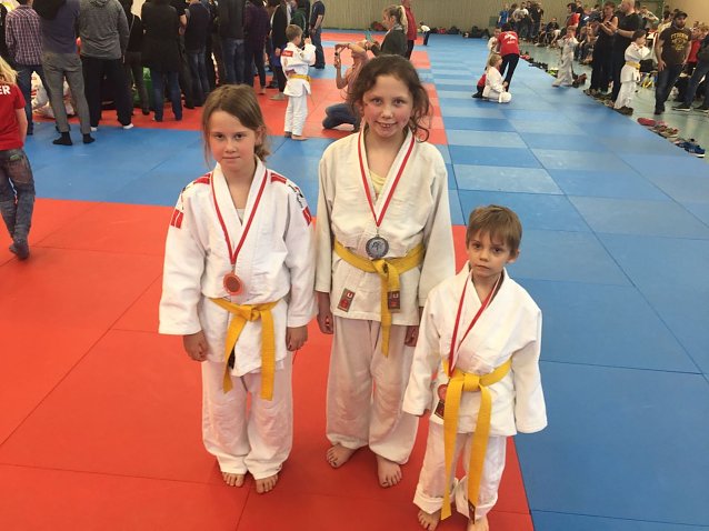 Bild: Drei Nordh&auml;user Nachwuchs-Judokas schafften es aufs Treppchen 