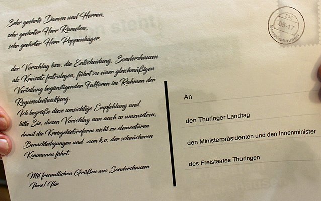 Bild: Postkartenaktion zur Gebietsreform kommt