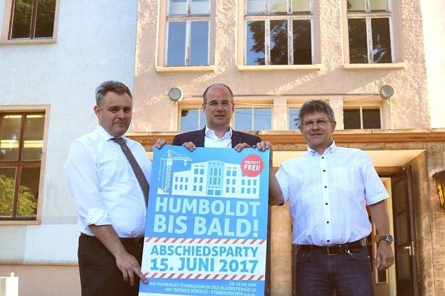 Bild: Bye, bye Oberstufe - den Beginn der Sanierung wollen Schule und Landkreis feiern