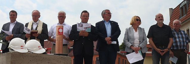 Bild: Grundsteinlegung f&uuml;r die Erweiterung des Altenpflegeheims St. Josef in Nordhausen