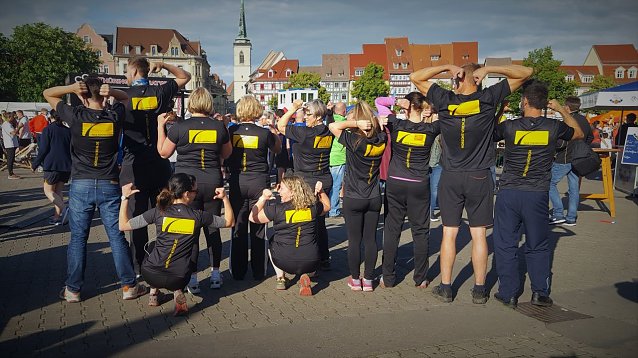 Bild: 13 L&auml;ufer schickte der Verein Horizont zum Unternehmenslauf in Erfurt