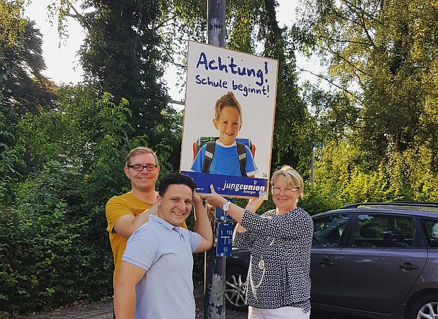Bild: Die Junge Union Nordhausen will mit einer Plakataktion auf den Beginn des Schuljahres hinweisen