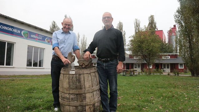 Bild: Arno Mester und Wolfgang Tr&ouml;ger - die erste Figur soll noch dieses Jahr entstehen