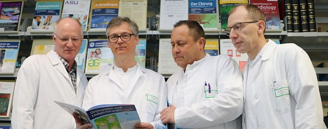 Bild: Das Team des osteologischen Schwerpunktzentrums v.l.n.r.: Dr.med. M.Brucke, Dr.med. K.Letzel, Dr.med. M.Meyer, Dr.med.A.Wagner