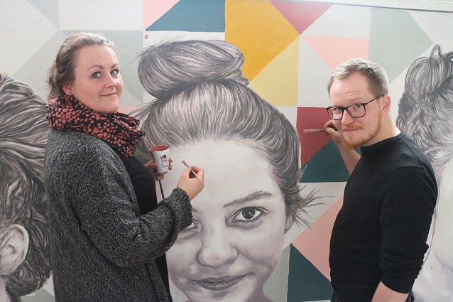 Bild: Packen auch mit an: Franziska K&ouml;hler und Thomas Kirchner