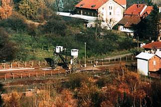 Bild: Blick auf die alte Grenzsicherung am Bahnhof Ellrich