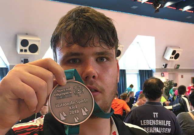 Bild: Aaron Praetorius bei den Special Olympics