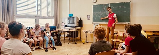 Bild: Franz&ouml;sisch Unterricht an der Regelschule "Am F&ouml;rstemannweg" einmal anders