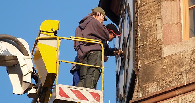 Bild: Bei der Arbeit