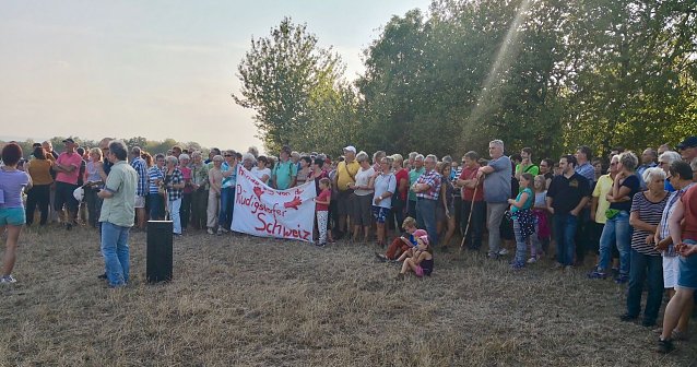 Bild: Proteste auf dem Kuhberg
