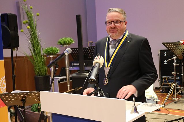 Bild: Der aktuelle Pr&auml;sident der Nordh&auml;user Rotarier, Sebastian Gerecke