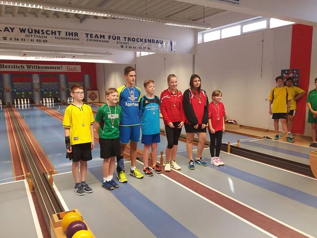 Bild: Bei dem Championat U14 in Weimar hat der Nachwuchs der Kegler des SV "Aktivist" Sollstedt sehr gut abgeschnitten