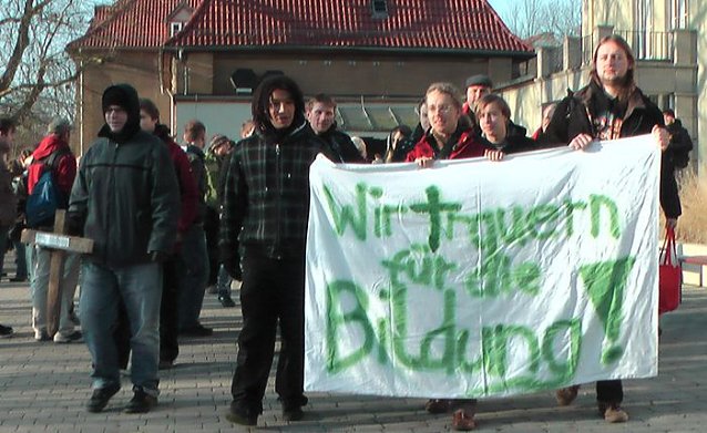 Bild: Trauermarsch in Nordhausen