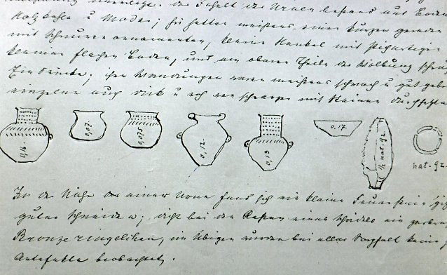 Bild: Detail eines Ausgrabungsberichtes