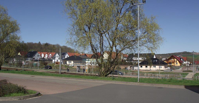 Bild: Wo sich ehemals Hopfenfelder befanden, erstreckt sich heute das Wohngebiet Nordhausen-Ost mit zahlreichen Eigenheimen