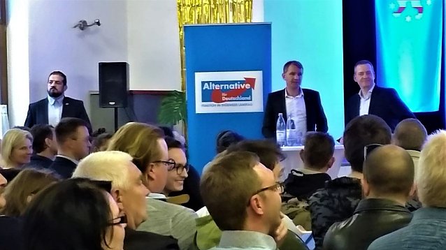 Bild: Bj&ouml;rn H&ouml;cke und Ralf Hornemann von der AfD