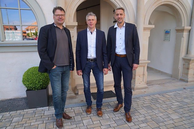 Bild: Auch die B&uuml;rgermeister Rostek, Gerbothe und Klante wollen in den neuen Kreistag einziehen