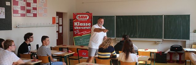 Bild: Warren "the Englishman" Green zu Gast an der Petersbergschule