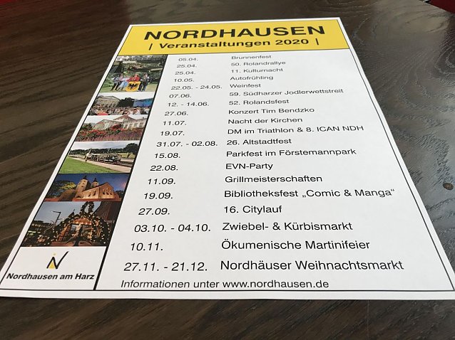 Bild: eranstaltungsh&ouml;hepunkte 2020 in der Stadt Nordhausen