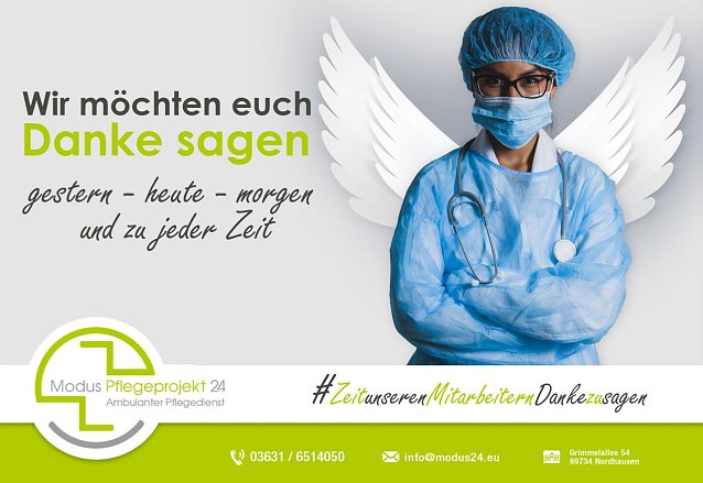Bild: Modus Pflegeprojekt 24 sagt Danke