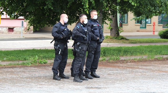 Bild: Zahlenm&auml;&szlig;ig stark pr&auml;sent: die Th&uuml;ringer Polizei