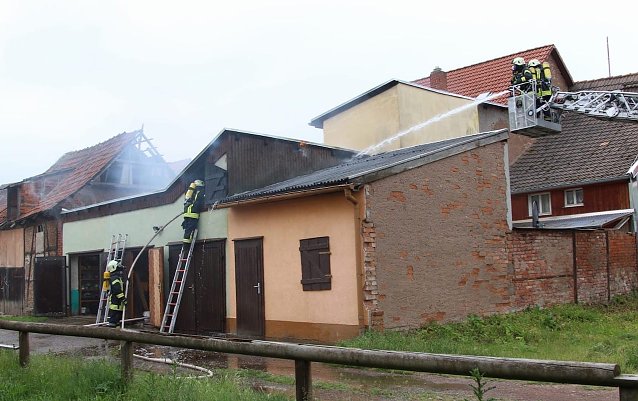 Bild: Dachstuhlbrand in Heringen
