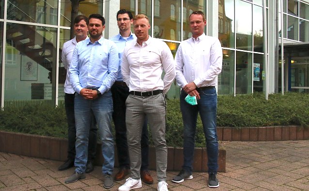 Bild: Das neue Pr&auml;sidium: Nils Porombka, Torsten Klaus, Philipp Hoinkies, Markus Bossog und Steve Meier (v.l.n.r.)