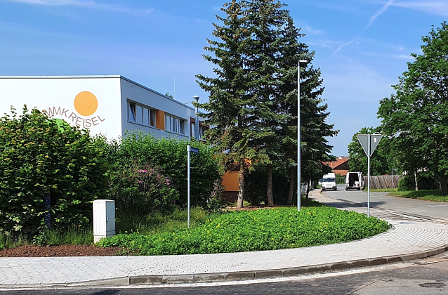 Bild: Die firsch sanierten Gehwege an der Schuhmannstra&szlig;e 