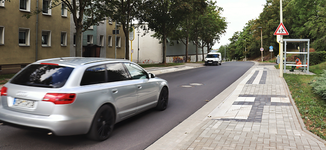 Bild: Der Verkehr in der Sangerh&auml;user Stra&szlig;e kann wieder rollen