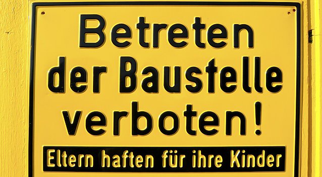 Bild: Baustellenschild