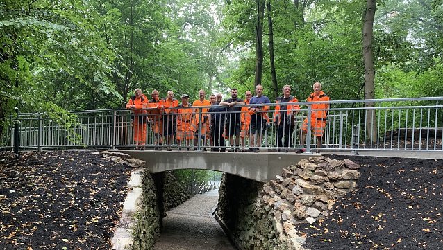 Bild: Die wahren Helden der Treppe: das Team des Nordh&auml;user Bauhofs 
