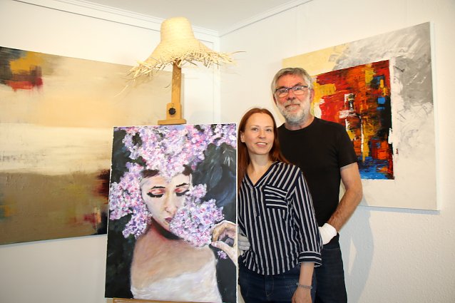 Bild: Daniela Althaus und Axel Schumann in ihrer Galerie 59