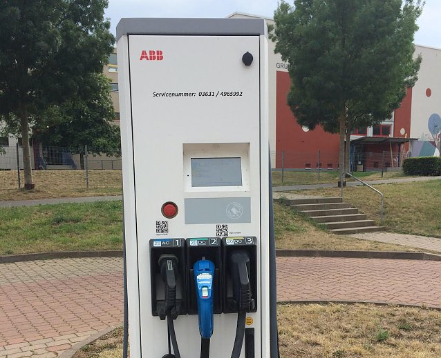 Bild: Die schicke neue Ladestation in Nordhausen Ost