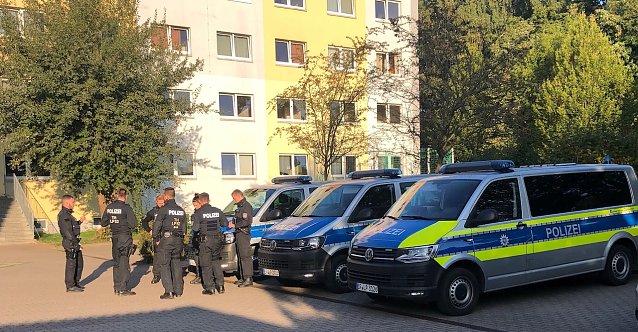 Bild: Polizeieinsatz in der G&uuml;ntherstra&szlig;e