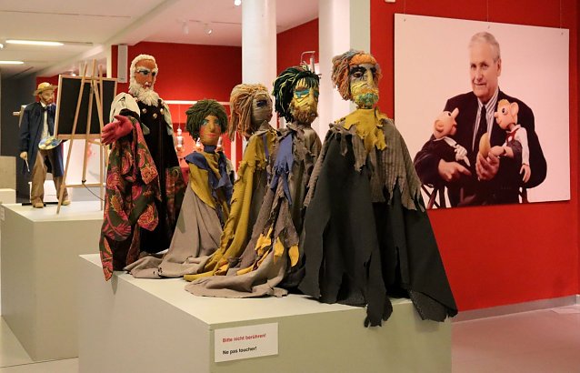 Bild: Marionetten-Ausstellung in der Flohburg