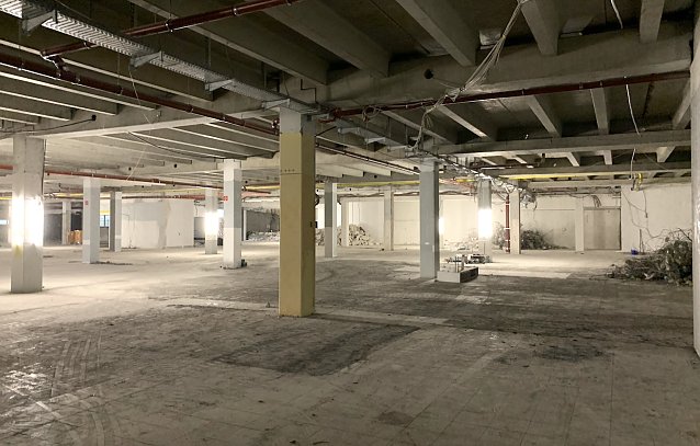 Bild: Das entkernte Geb&auml;ude wird einem REWE-Markt neuen Raum bieten