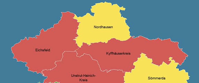 Bild: Ausschnitt 7-Tage Inzidenz f&uuml;r Th&uuml;ringen, Stand 05.11.