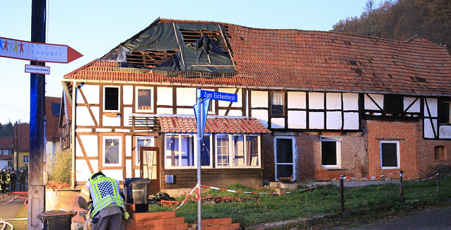 Bild: Geb&auml;udebrand in Rodishain
