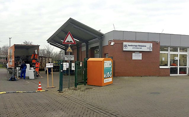 Bild: E-Schrott-Sammelstelle in Niedersalza