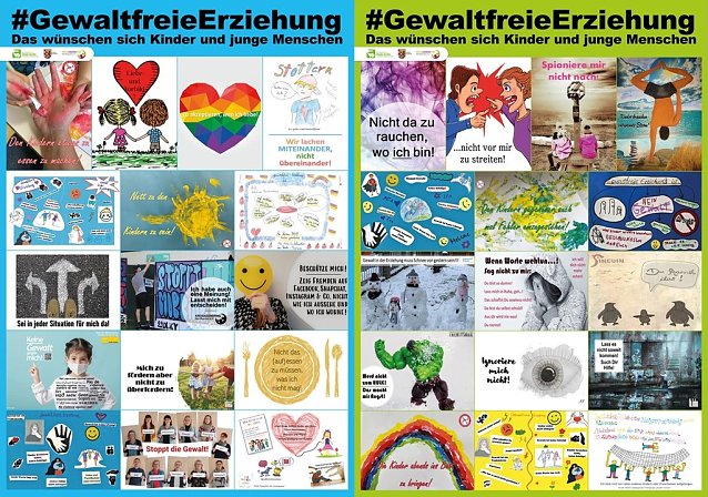 Bild: Plakataktion zum Tag der gewaltfreien Erziehung